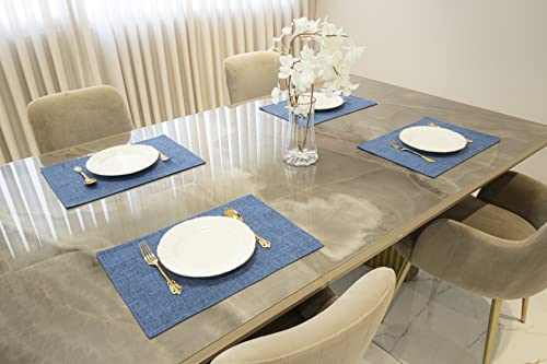 HOMEYNICE Placemat Set-Washable Place Mats for Parties, Elegant Table Mats for Kitchen Table, Set of 4 Dining Table Placemats, Heat-Resistant Cloth Placemats for Indoor and Outdoor,13x19-Navy Blue - Image 7