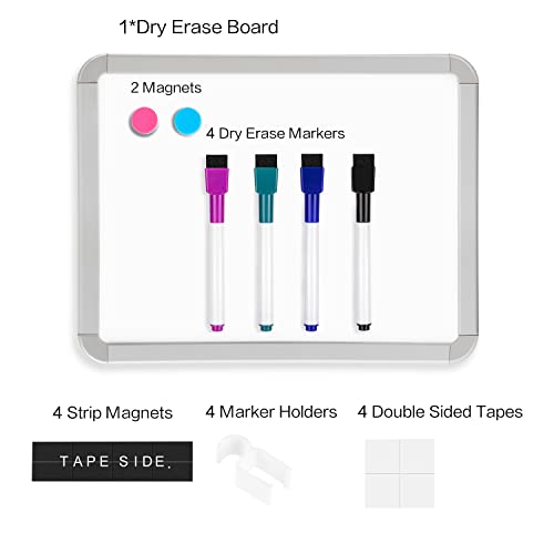 VUSIGN Small Dry Erase Whiteboard, 8.5 x 11 Inches White Board for Kids, Students, Fridge, Locker, Mini Dry Erase Board - Image 2