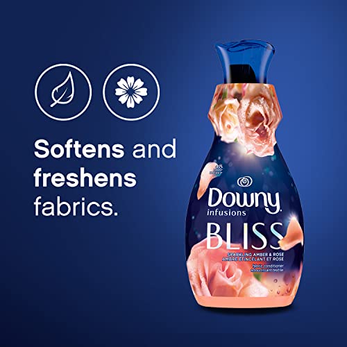 Downy Infusions Laundry Fabric Softener Liquid, Bliss, Sparkling Amber & Rose, 56 Fl Oz - Image 8