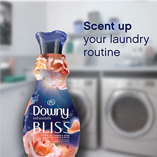 Downy Infusions Laundry Fabric Softener Liquid, Bliss, Sparkling Amber & Rose, 56 Fl Oz - Image 5
