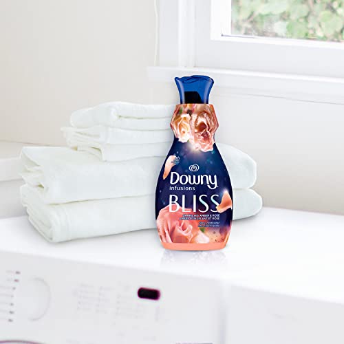 Downy Infusions Laundry Fabric Softener Liquid, Bliss, Sparkling Amber & Rose, 56 Fl Oz - Image 6