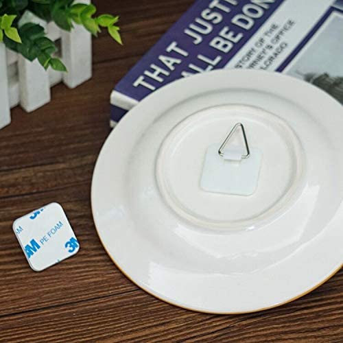 Artliving 1.25 Inch Invisible Adhesive Plate Hanger Set Vertical Plate Holders for the wall (100 pack) - Image 5