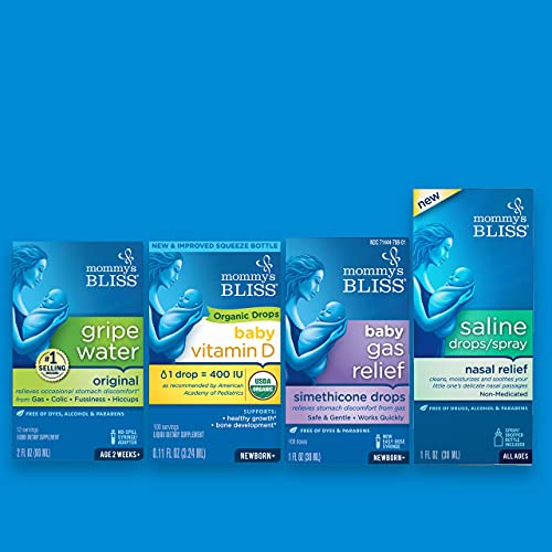 Mommy's Bliss Newborn Essentials Gift Set, Includes Gripe Water, Baby Vitamin D Drops, Baby Gas Drops, and Gentle Saline Drops/Spray - Image 8