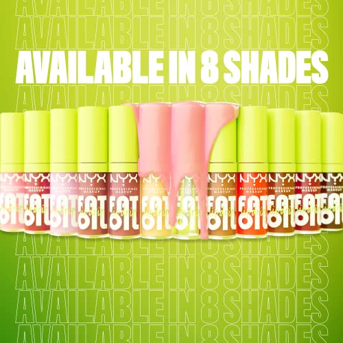 NYX PROFESSIONAL MAKEUP Fat Oil Lip Drip, Moisturizing, Shiny and Vegan Tinted Lip Gloss - Supermodel (Shimmering Magenta) - Image 5