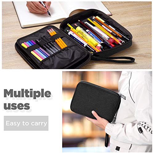 Zannaki Big Capacity Storage Pouch Marker Pen Pencil Case Simple Stationery Bag Box Art Tool & Sketch Storage Boxes for Bullet Journal Middle High School Office College Student Girl Women Adult Teen - Image 3