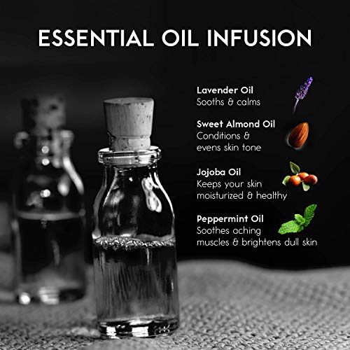 O Naturals Activated Charcoal Mens Body Scrub, Dead Sea Salt Scrub for Men, Anti-Aging Mens Skin Care, Charcoal Natural Body Exfoliating Scrub, Mens Face Scrub, Hand scrub & Body Polish 18oz - Image 3