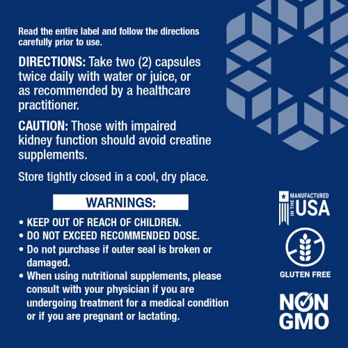 Life Extension Creatine Capsules – For Healthy Muscle Performance - Energy Support Supplement Non-GMO, Gluten Free – 120 Capsules - Image 8