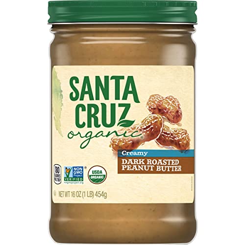 Santa Cruz Organic, Dark Roasted Peanut Butter, Creamy, Organic, 16 Ounce