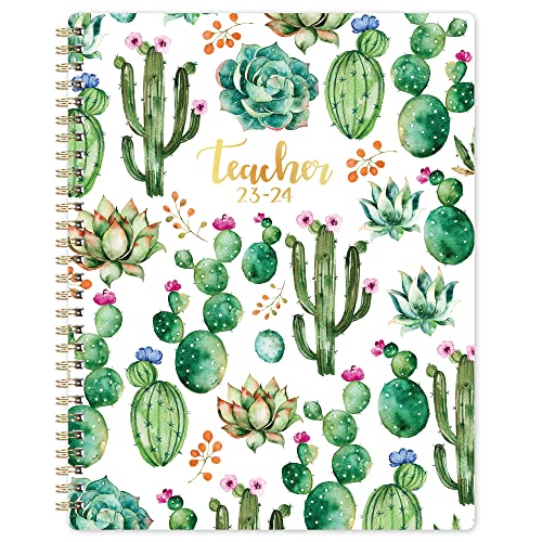 2023-2024 Teacher Planner - Lesson Planner 2023-2024 from July 2023 - June 2024, 8'' x 10'', Lesson Plan Book, Weekly & Monthly Lesson Planner with Quotes