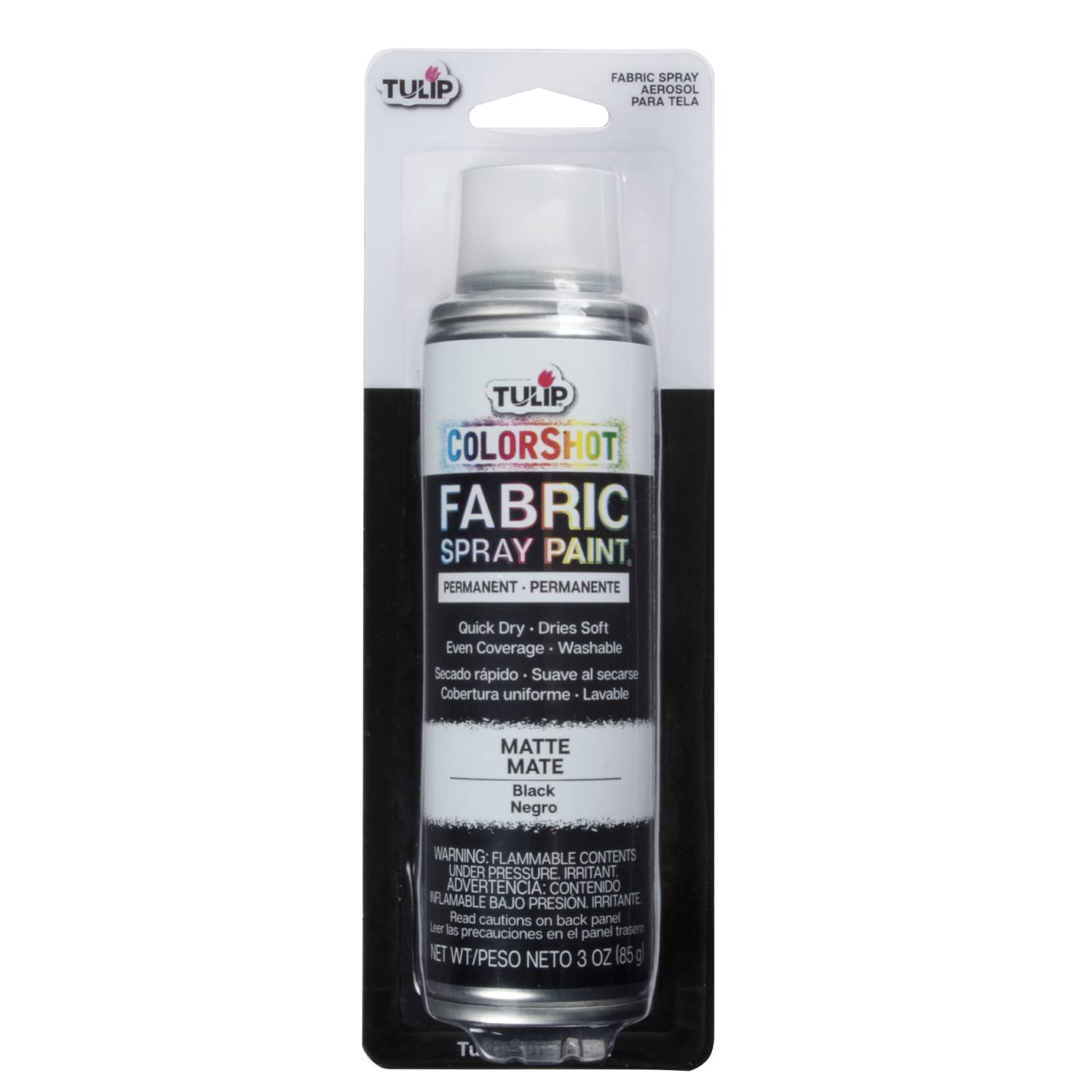 Tulip ColorShot Instant Fabric Spray Color 3oz. Black