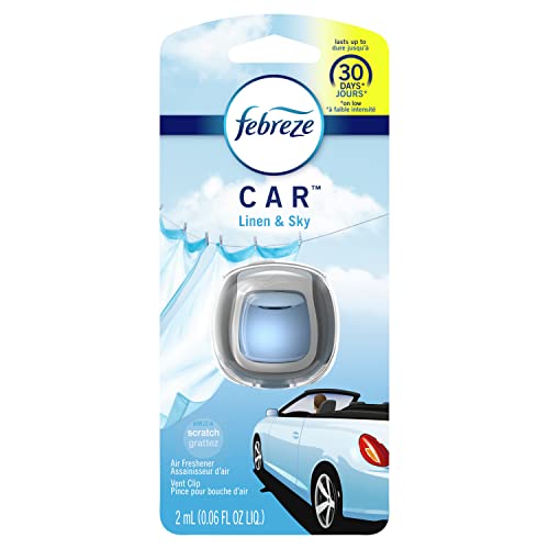 Febreze Car Vent Clips Air Freshener and Odor Eliminator Pack Blue 0.06 Fl Oz (Pack of 1)