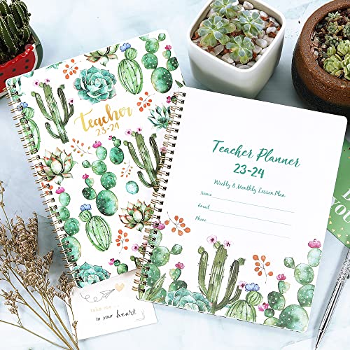 2023-2024 Teacher Planner - Lesson Planner 2023-2024 from July 2023 - June 2024, 8'' x 10'', Lesson Plan Book, Weekly & Monthly Lesson Planner with Quotes - Image 2