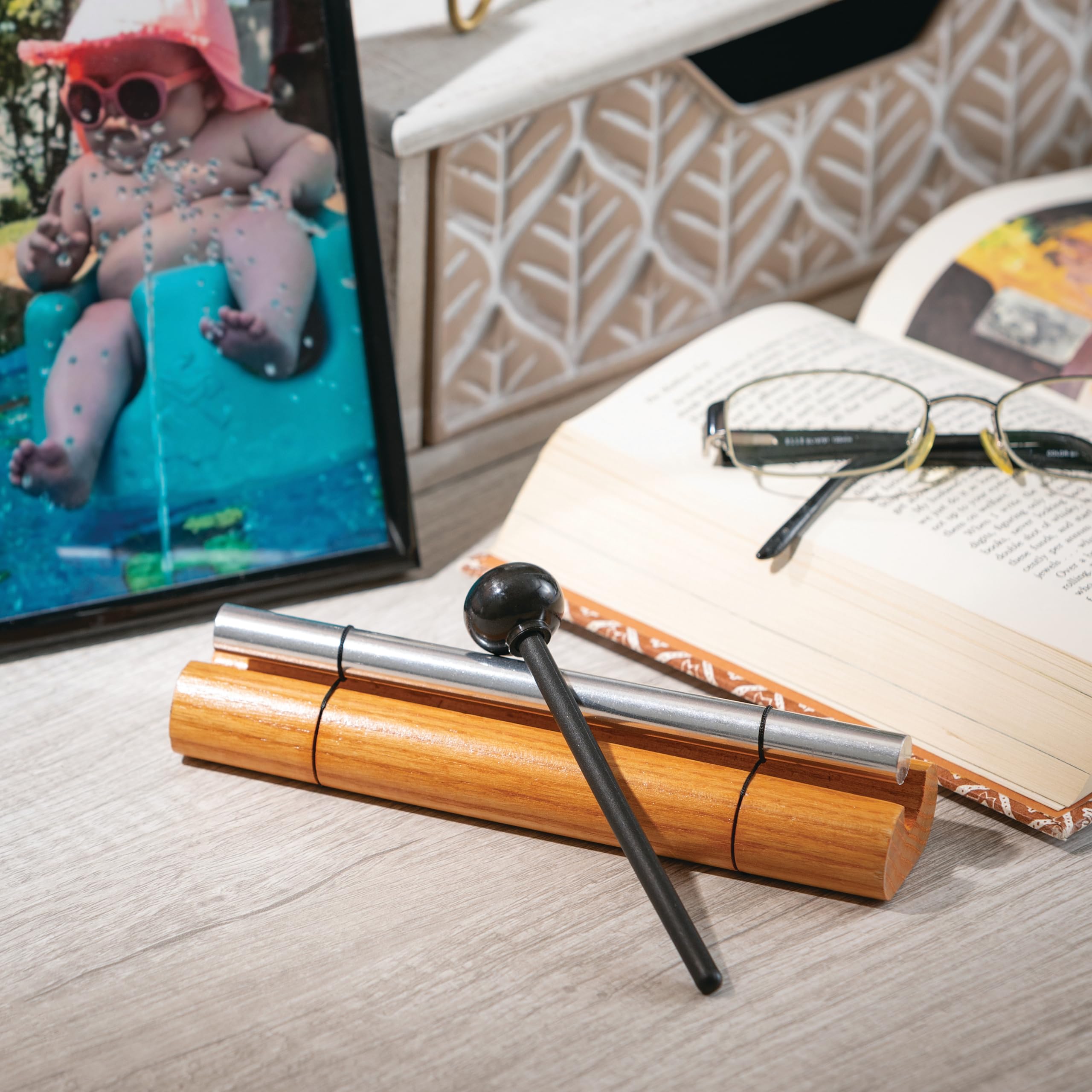 Woodstock Wind Chimes Zenergy Solo Hand Chime, Silver (7") Musically Tuned for Meditation, Yoga and Mindfulness, Bell Percussion Instrument For Teachers and Classrooms - Image 5